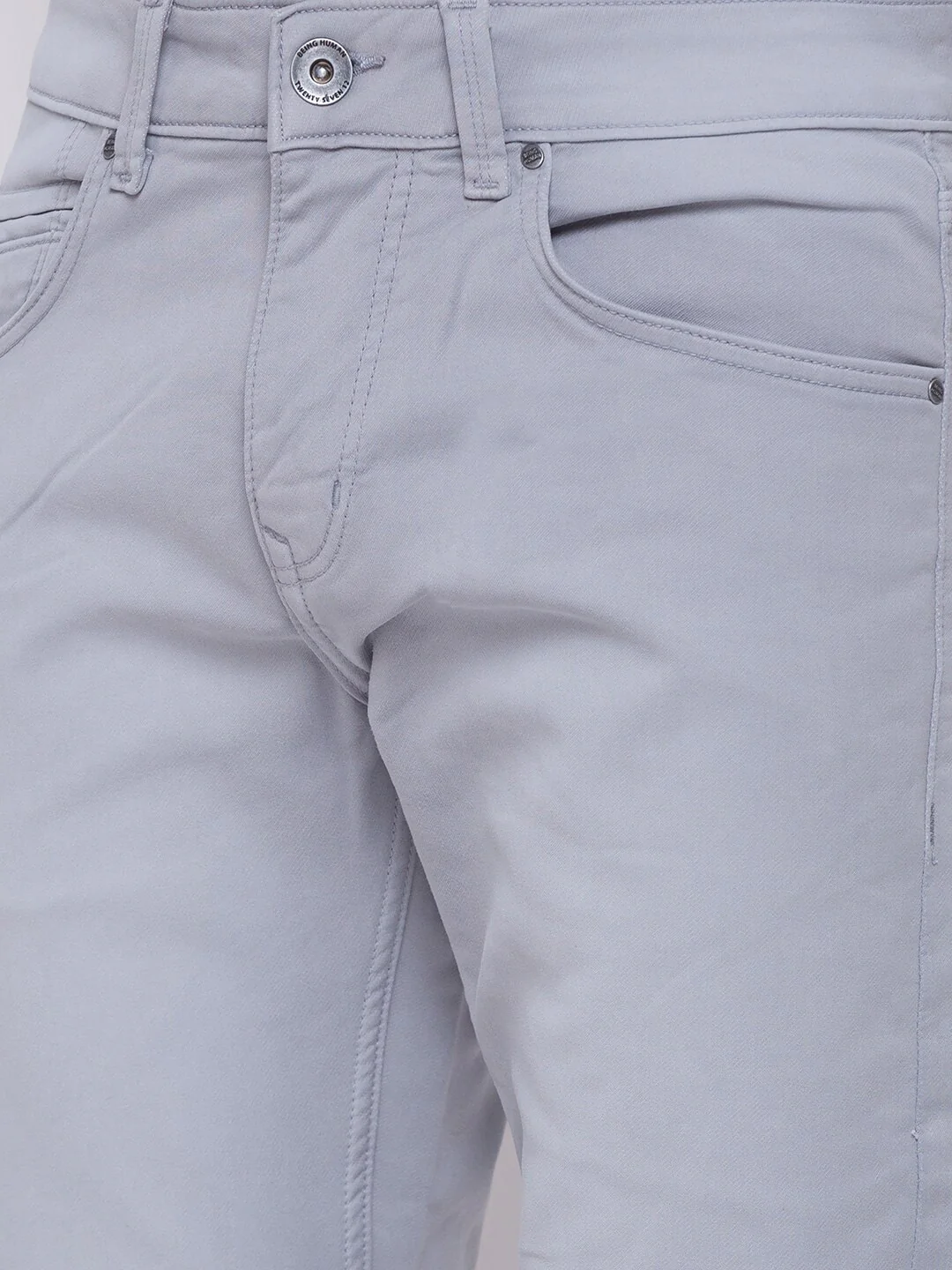 Steel Slim Fit Denims For Men By Being Human Clothing - Image 3