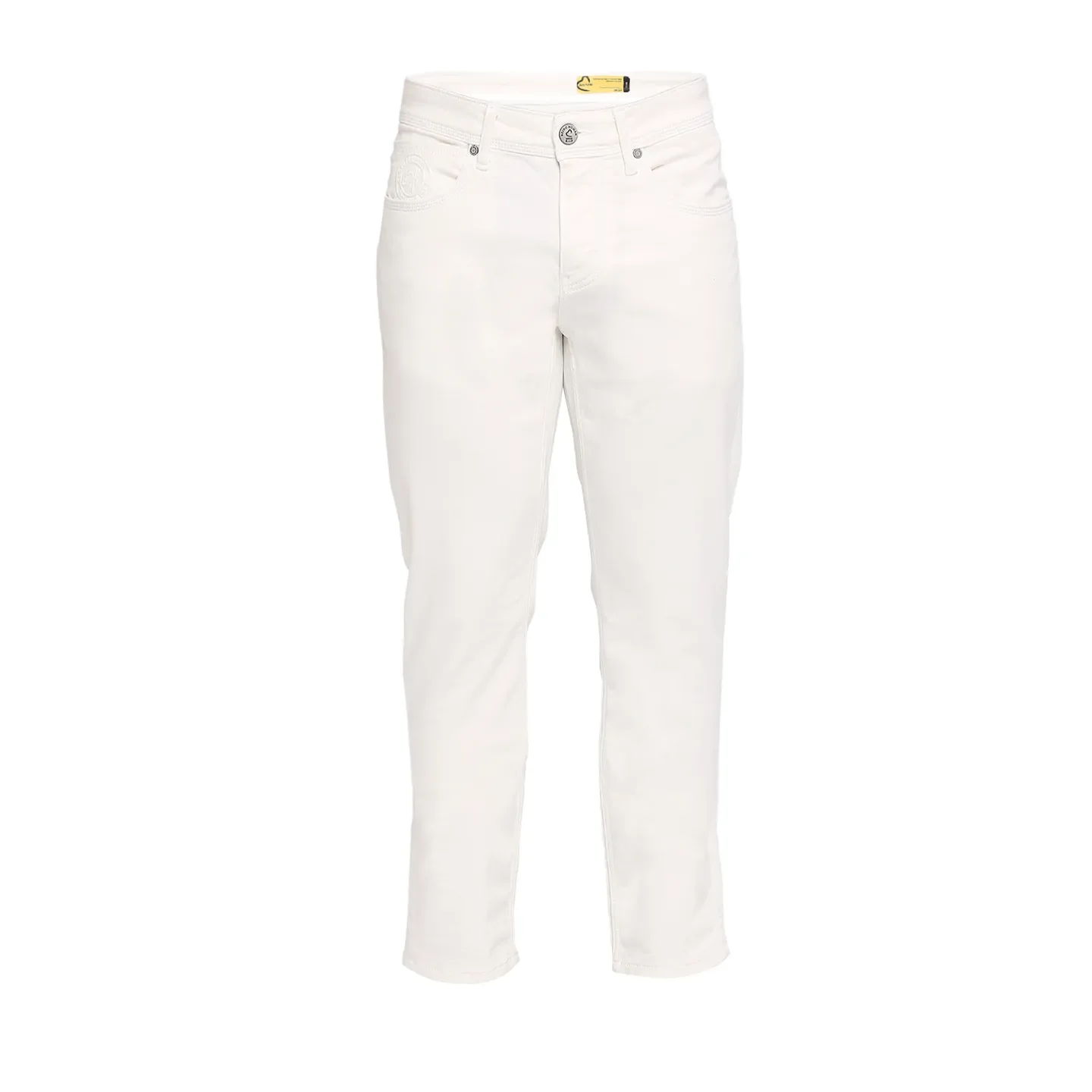 White Slim Straight Fit Men's Denims by Being Human Clothing - Image 7
