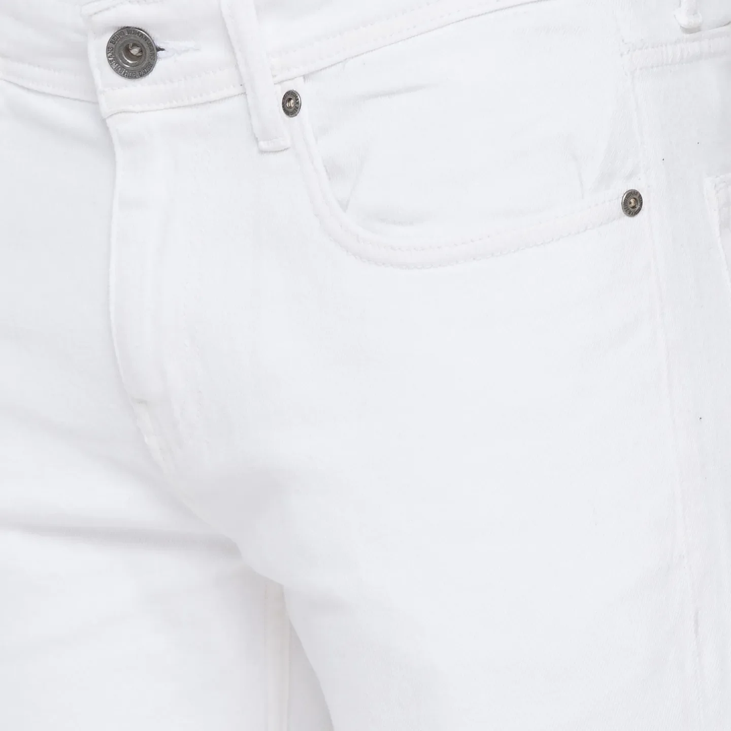 White Slim Straight Fit Men's Denims by Being Human Clothing - Image 4