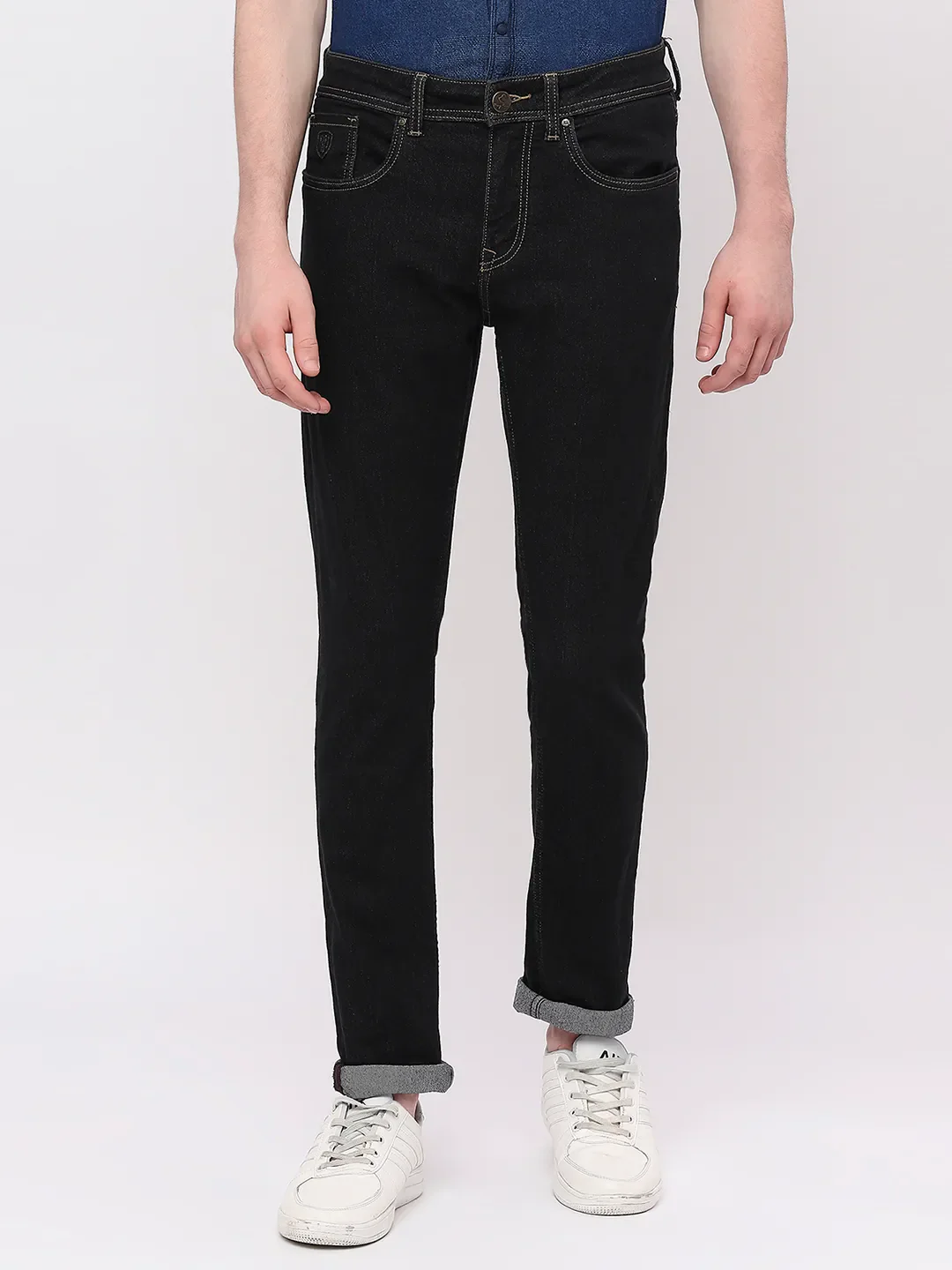 Blue Slim Straight Fit Men's Denims by Being Human Clothing