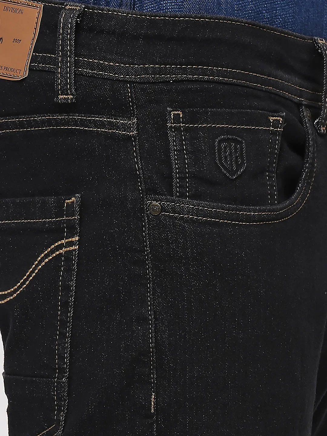 Blue Slim Straight Fit Men's Denims by Being Human Clothing - Image 5