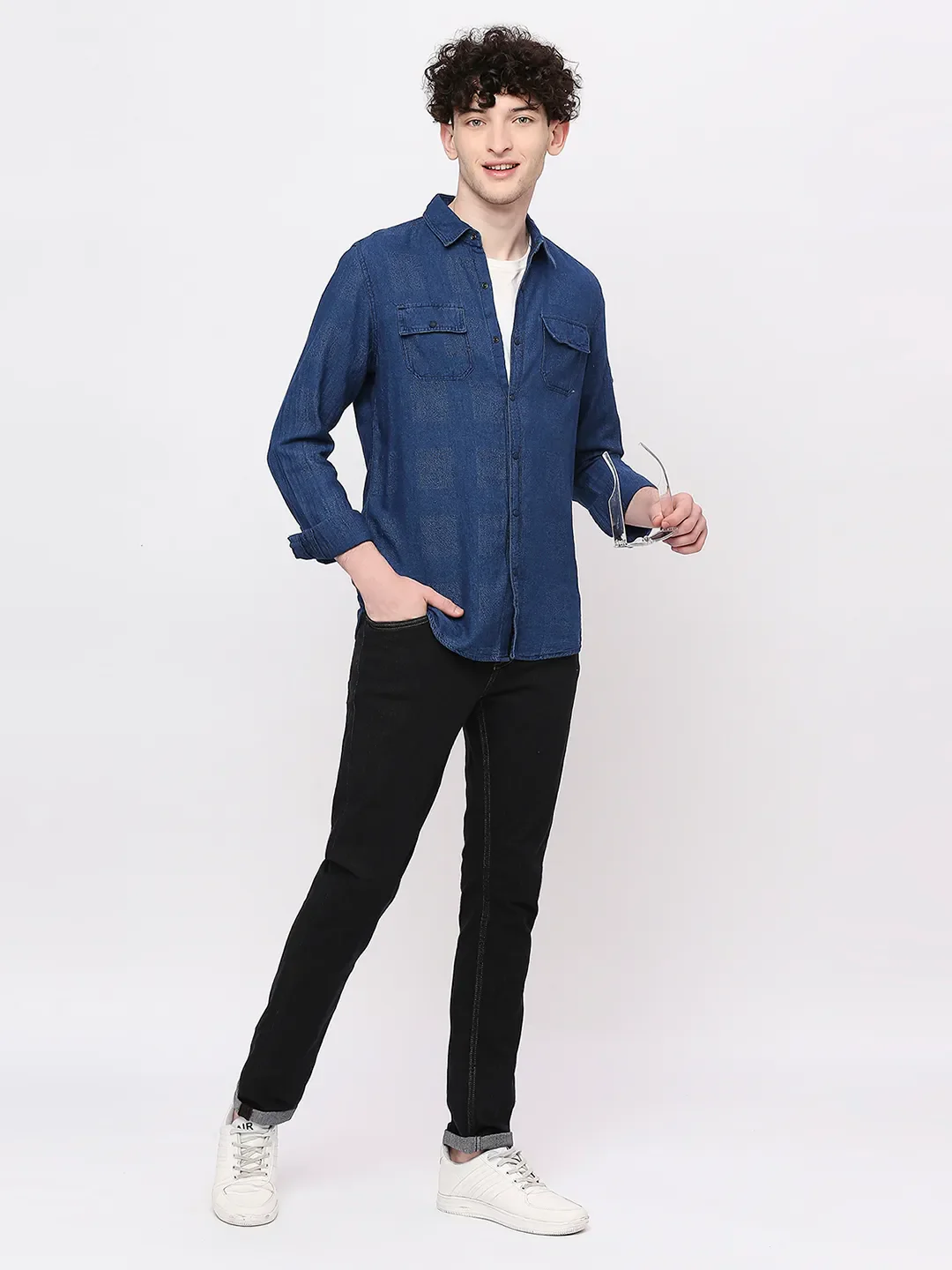 Blue Slim Straight Fit Men's Denims by Being Human Clothing - Image 6