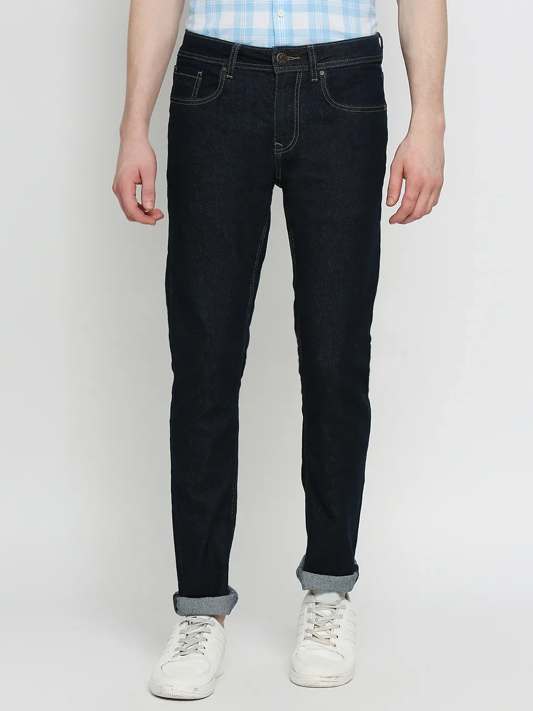 Blue Slim Straight Fit Men's Denims by Being Human Clothing