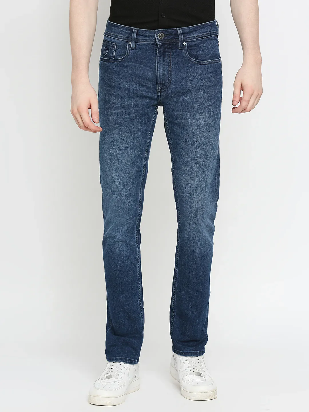 Blue Slim Straight Fit Men's Denims by Being Human Clothing