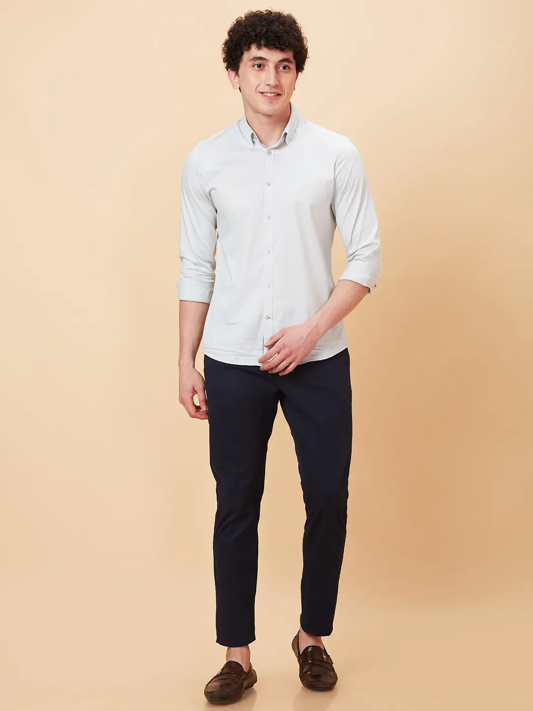 Indigo Slim Fit Chinos For Men By Being Human Clothing - Image 2