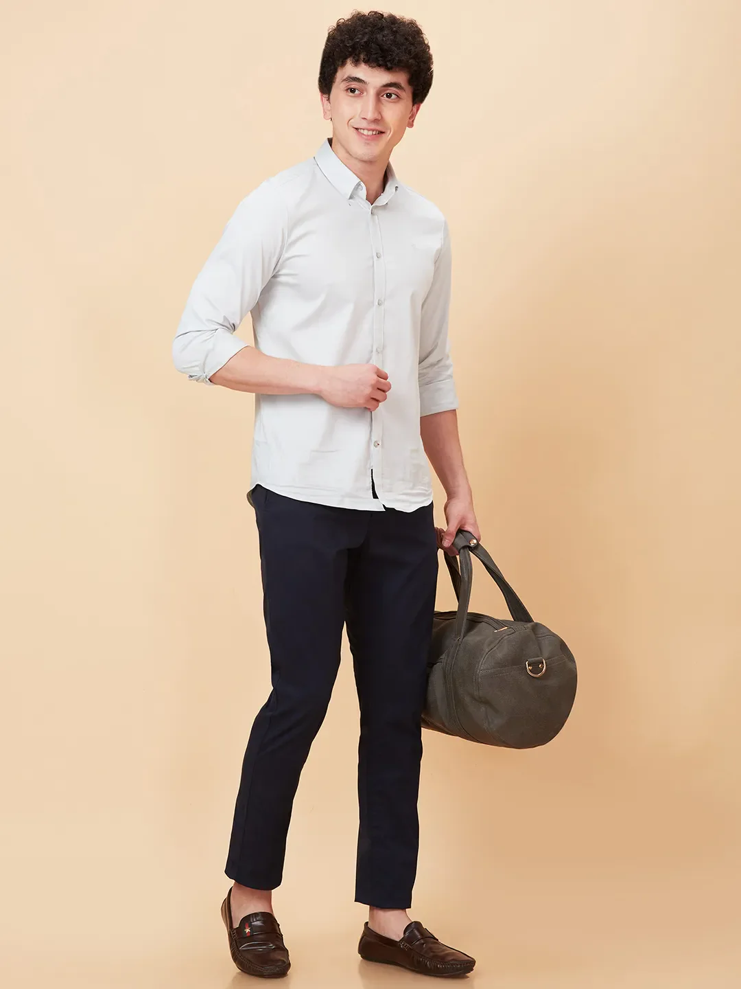Indigo Slim Fit Chinos For Men By Being Human Clothing - Image 6