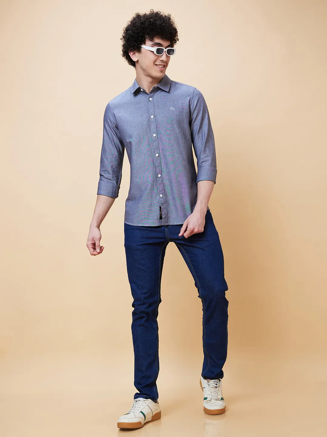 Black Slim Fit Regular Collar Men's Shirt by Being Human Clothing - Image 6