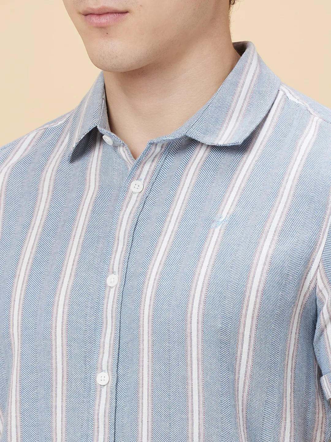 Dark Grey Slim Fit Regular Collar Men's Shirt by Being Human Clothing - Image 5
