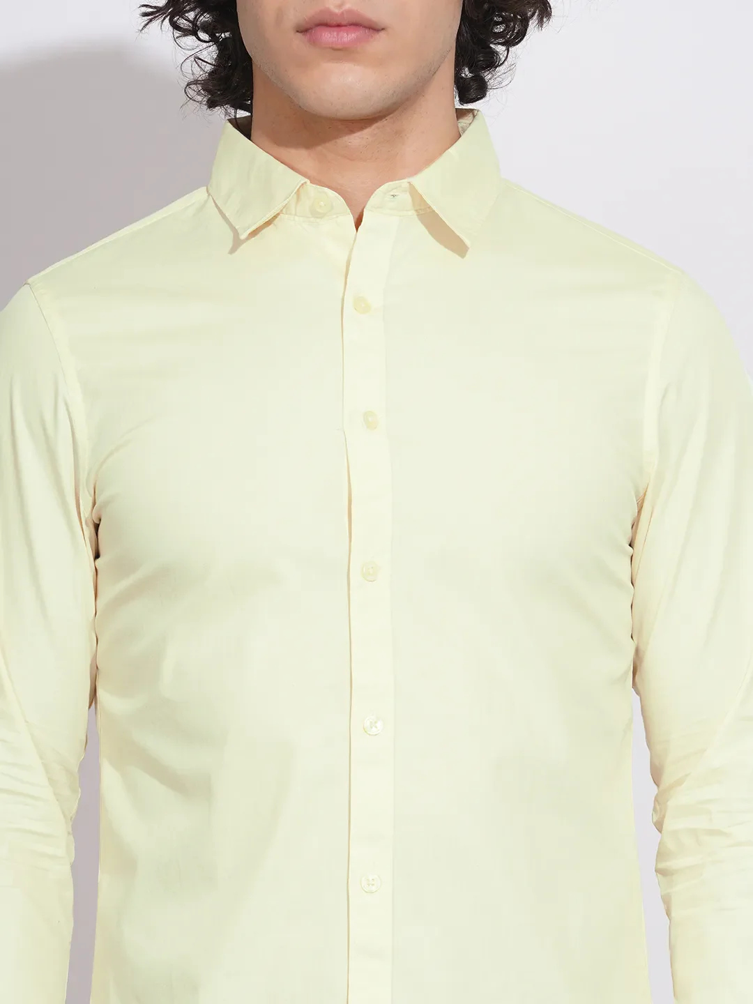 Lemon Slim Fit Regular Collar Men's Shirt by Being Human Clothing - Image 5