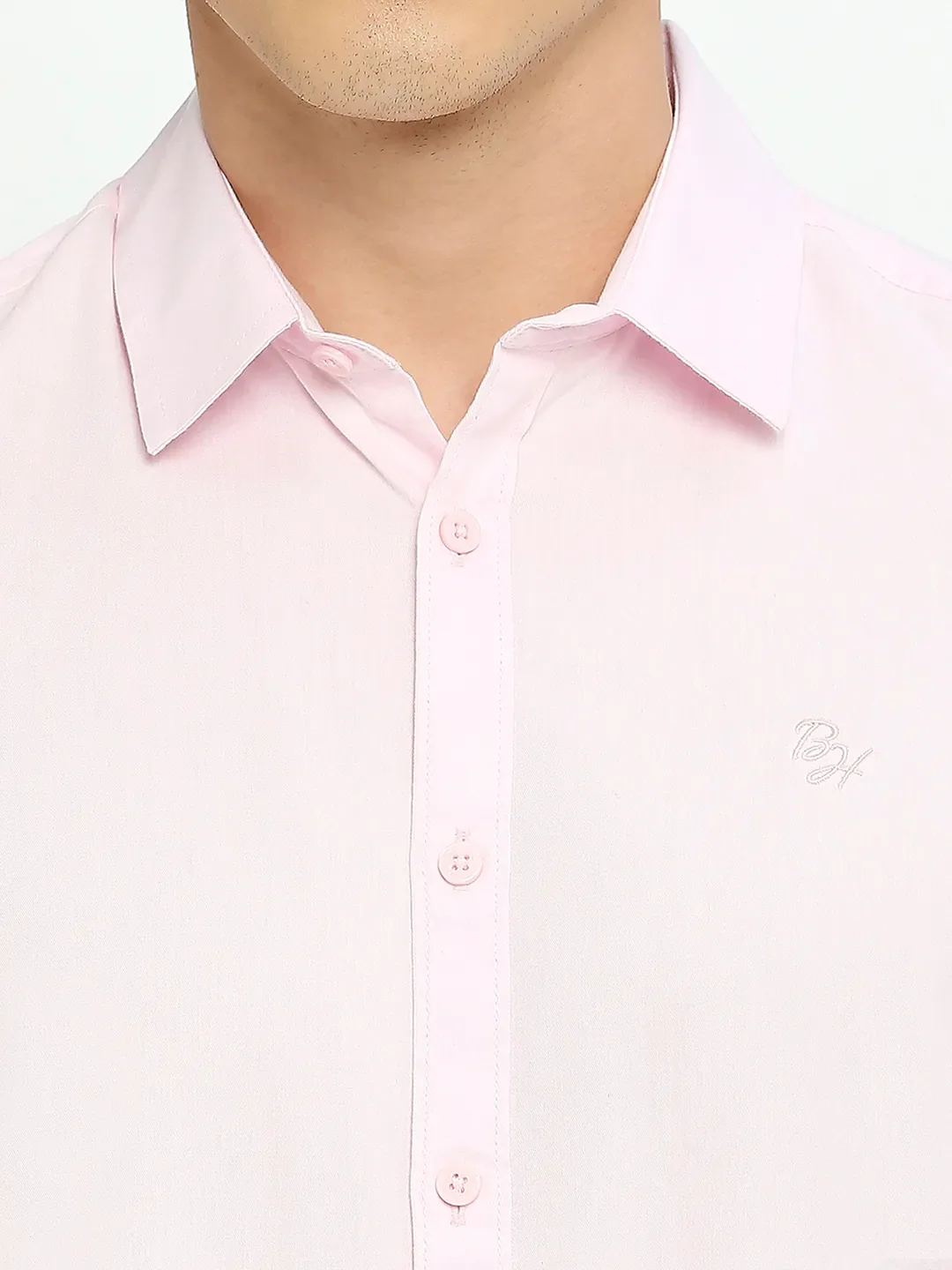 Purple Slim Straight Fit Regular Collar Long Sleeves Men's Shirt by Being Human Clothing - Image 5