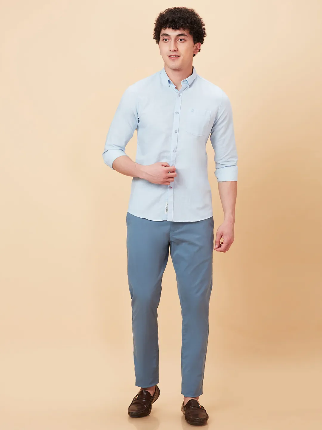 Sky Slim Fit Regular Collar Men's Shirt by Being Human Clothing - Image 2