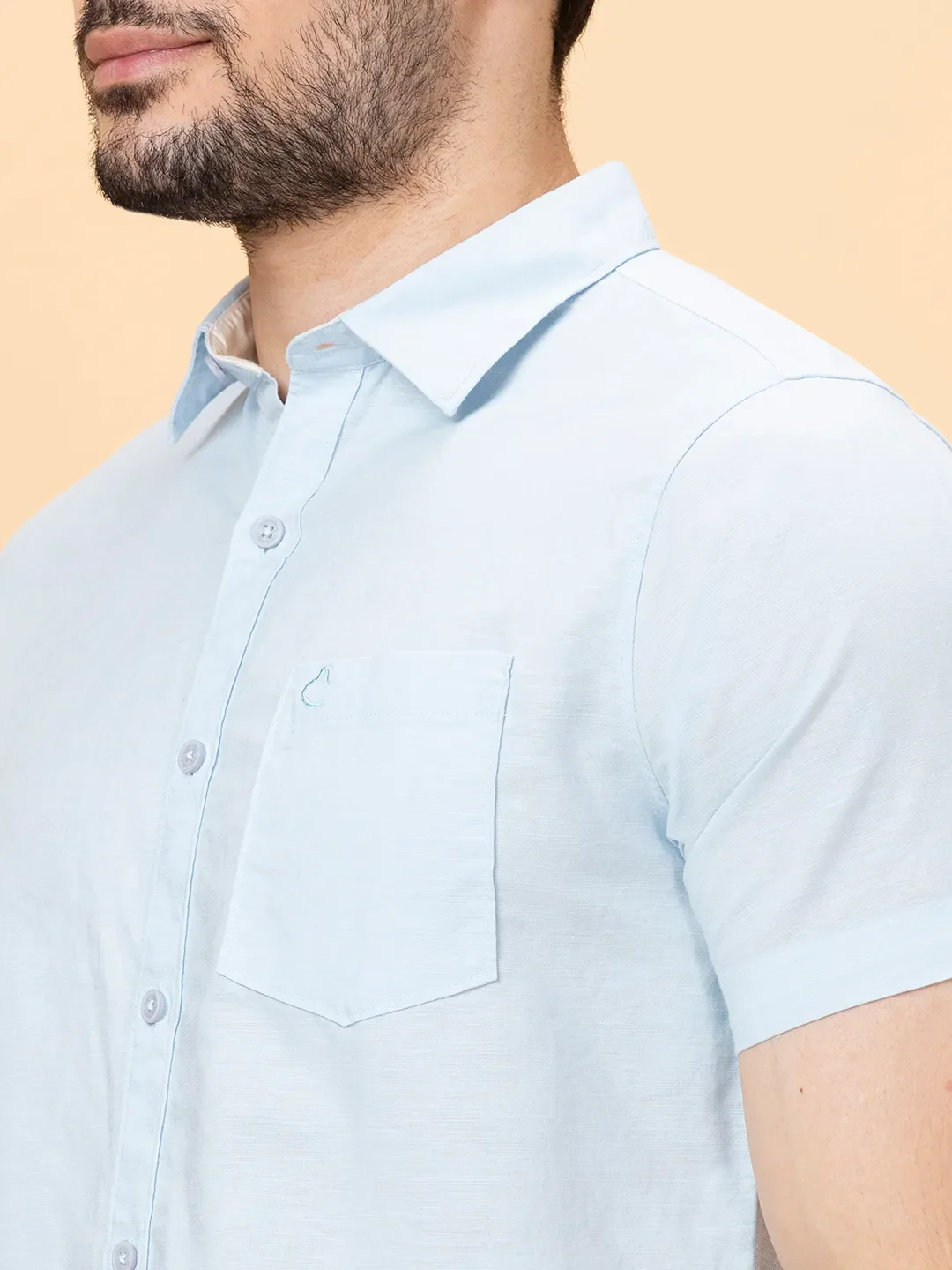 Sky Slim Fit Regular Collar Men's Shirt by Being Human Clothing - Image 5