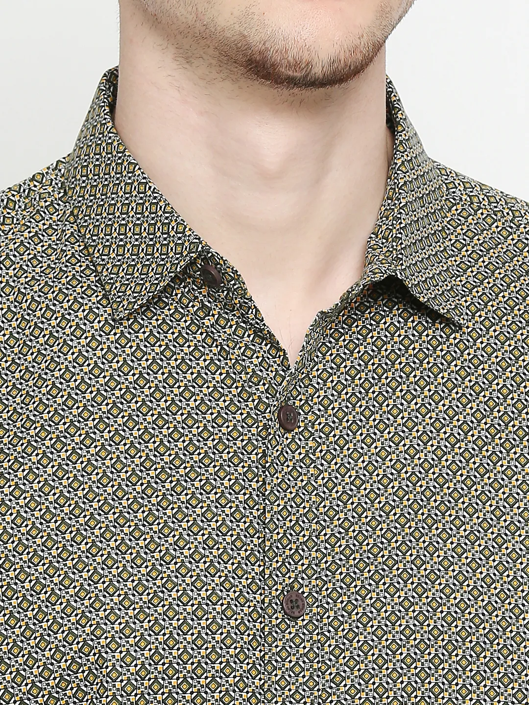 White Slim Fit Regular Collar Men's Shirt by Being Human Clothing - Image 5