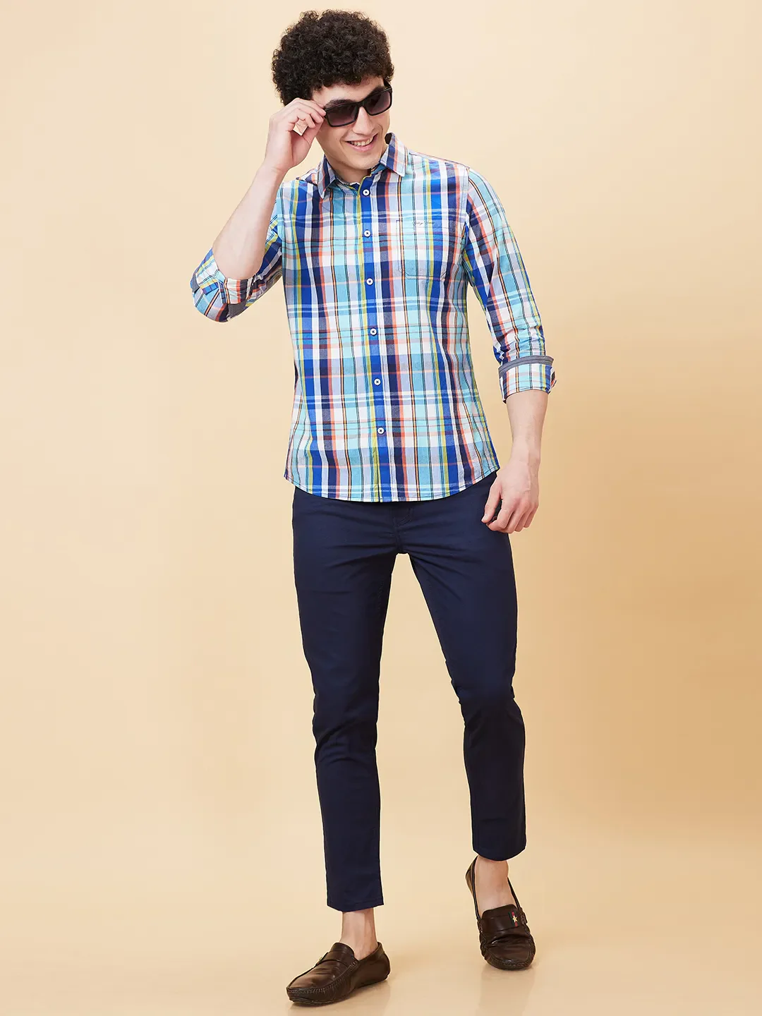 White Slim Fit Regular Collar Men's Shirt by Being Human Clothing - Image 6