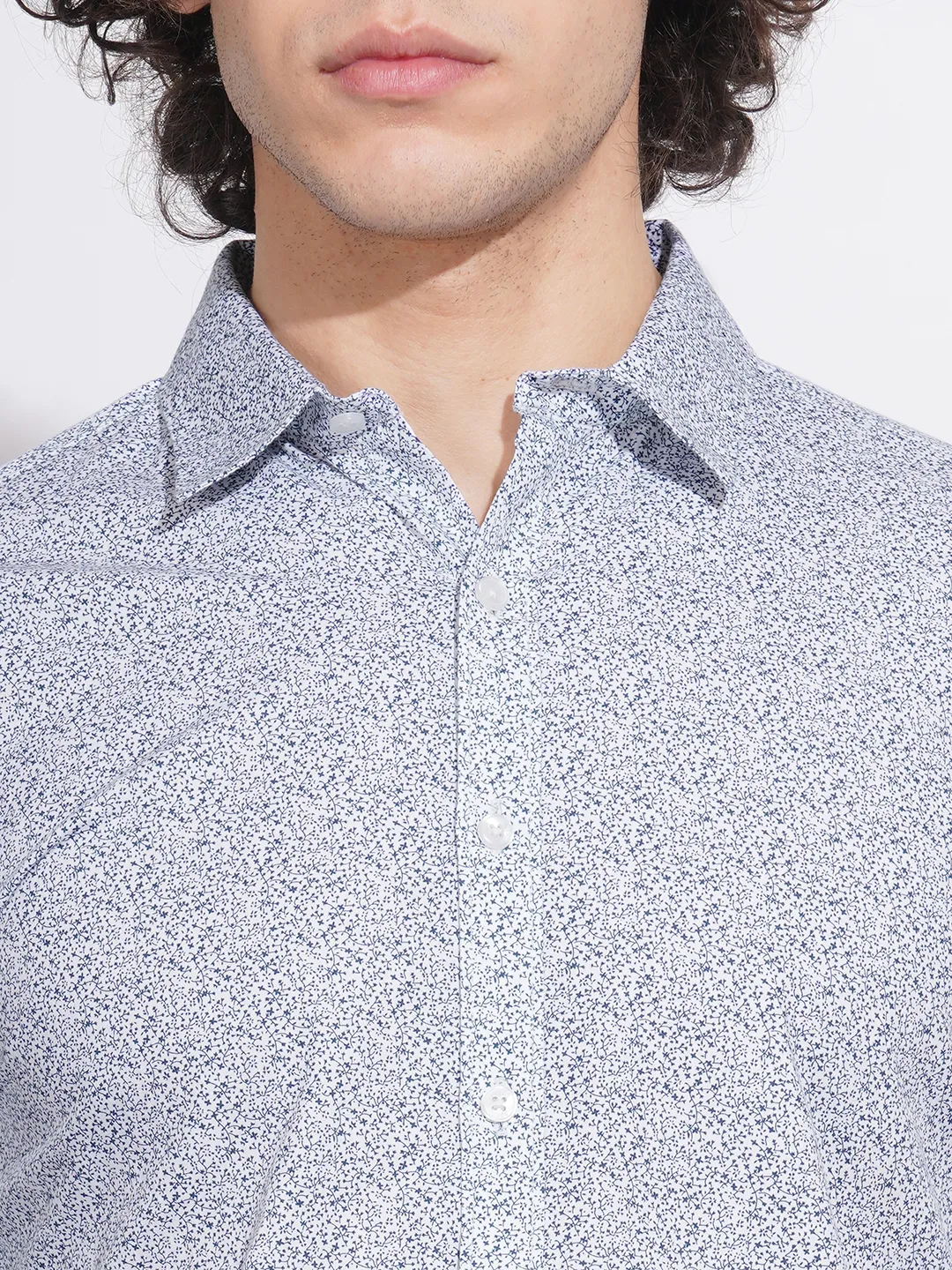 White Slim Fit Regular Collar Men's Shirt by Being Human Clothing - Image 5