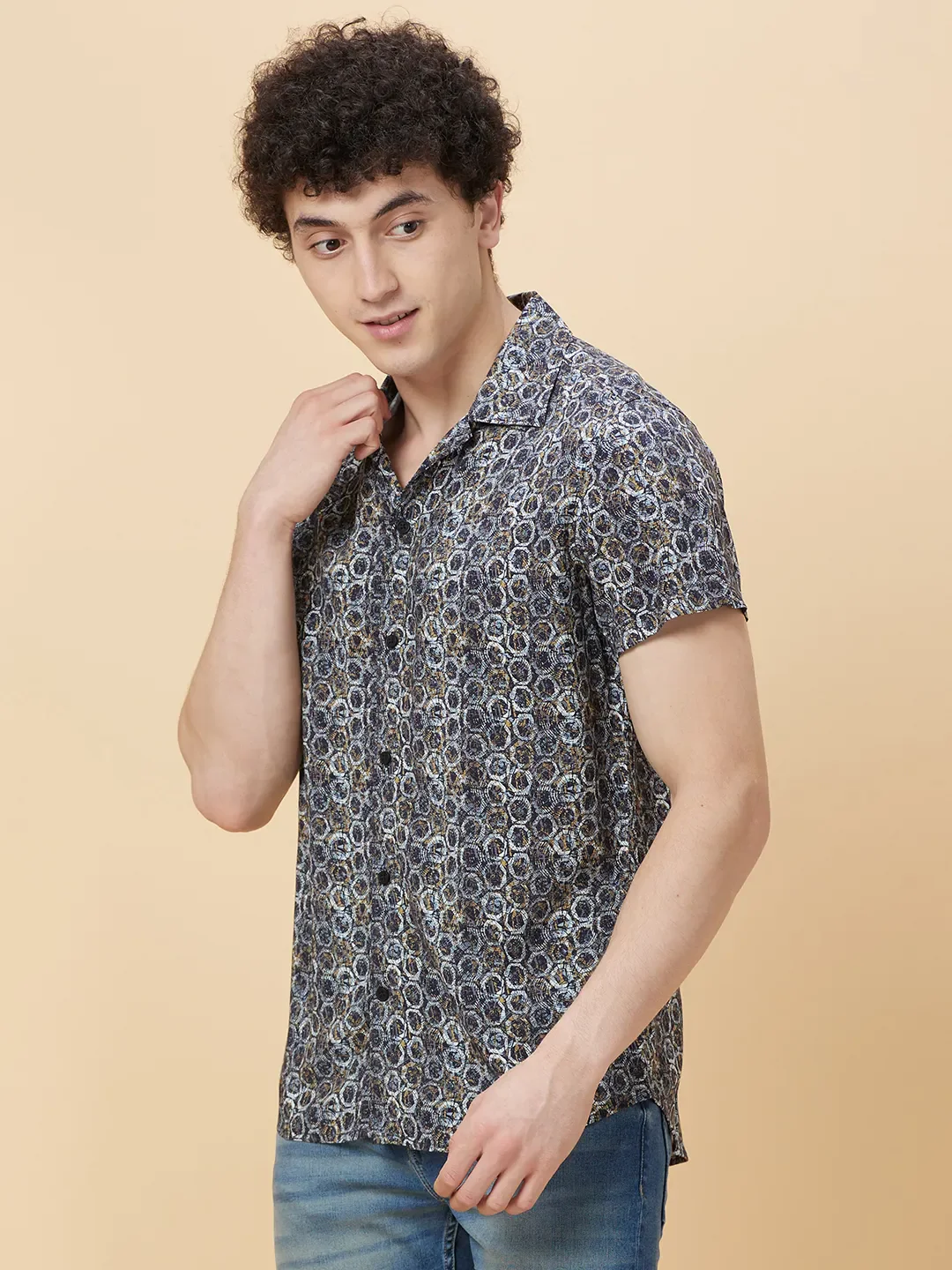 White Slim Fit Regular Collar Men's Shirt by Being Human Clothing - Image 3