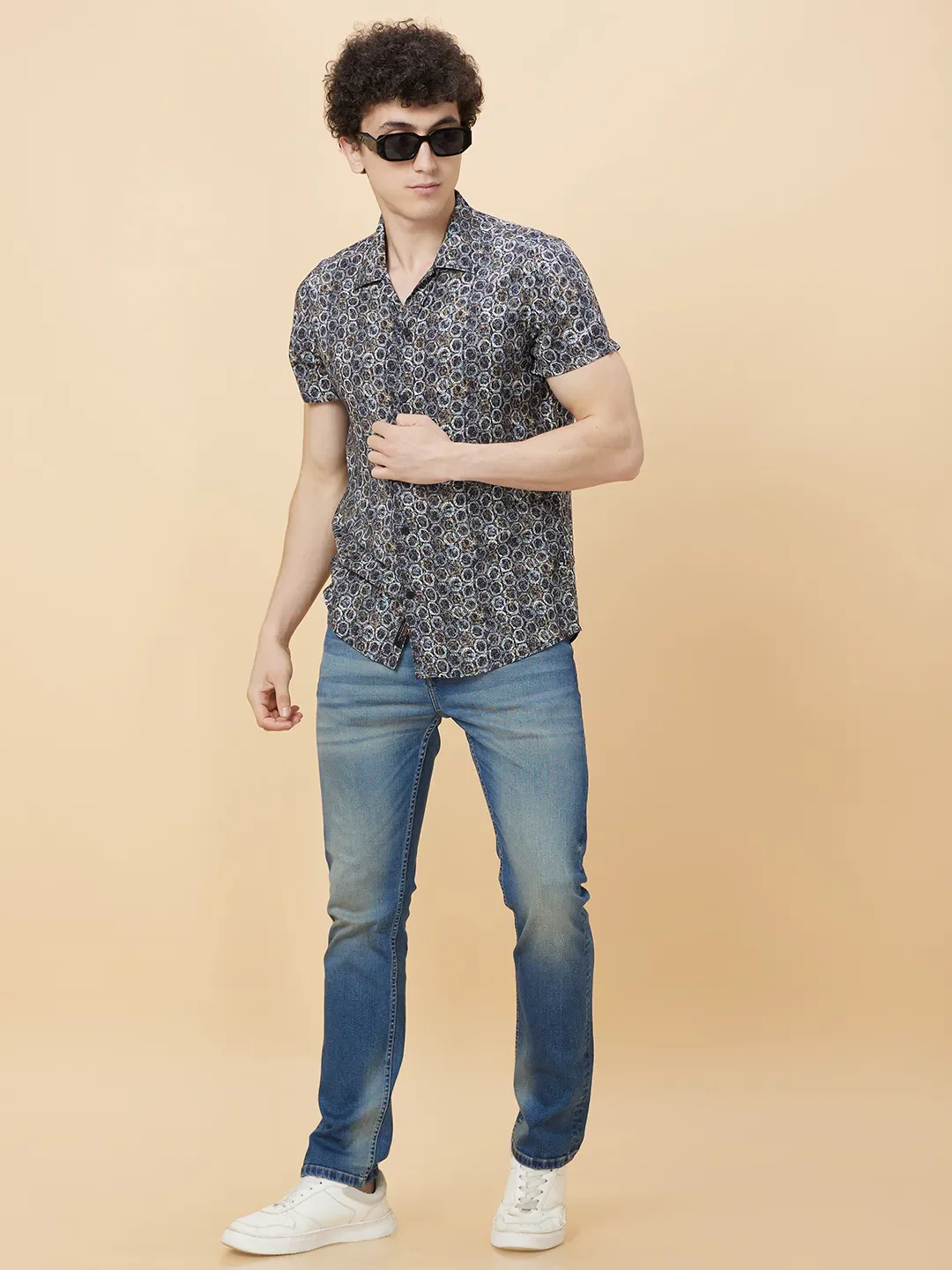 White Slim Fit Regular Collar Men's Shirt by Being Human Clothing - Image 6