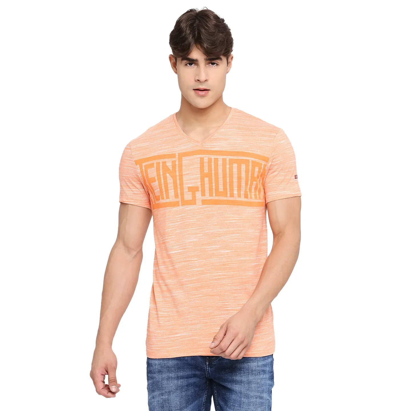 Grey Slim Straight Fit Men's Short Sleeves T-Shirt by Being Human Clothing