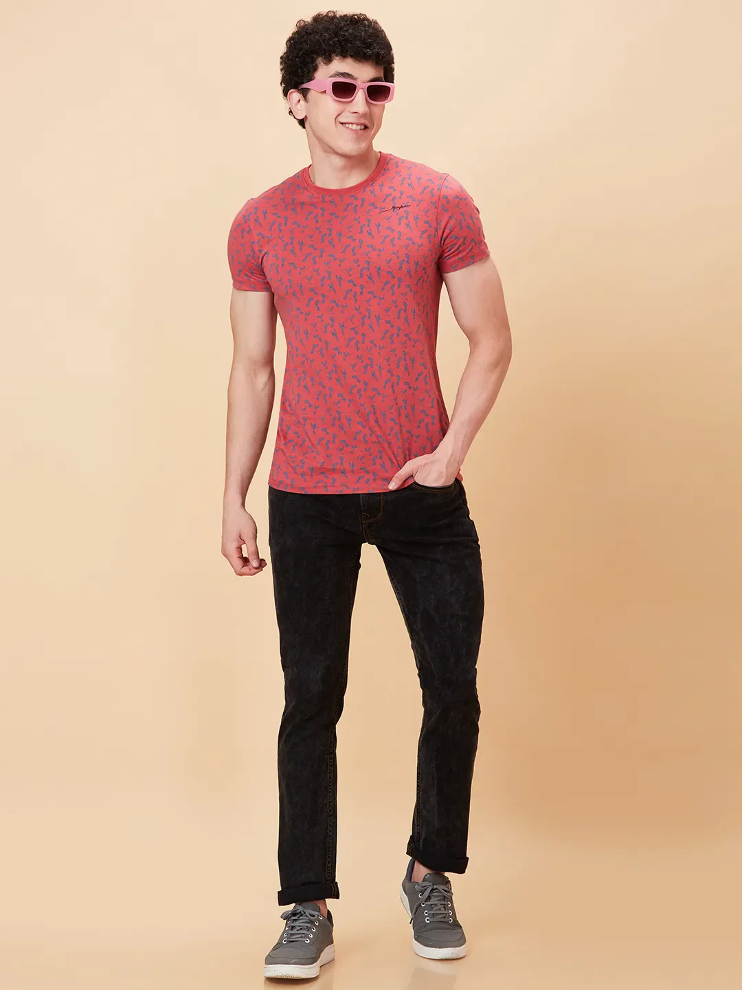 Black Slim Straight Fit Men's Denims by Being Human Clothing - Image 6