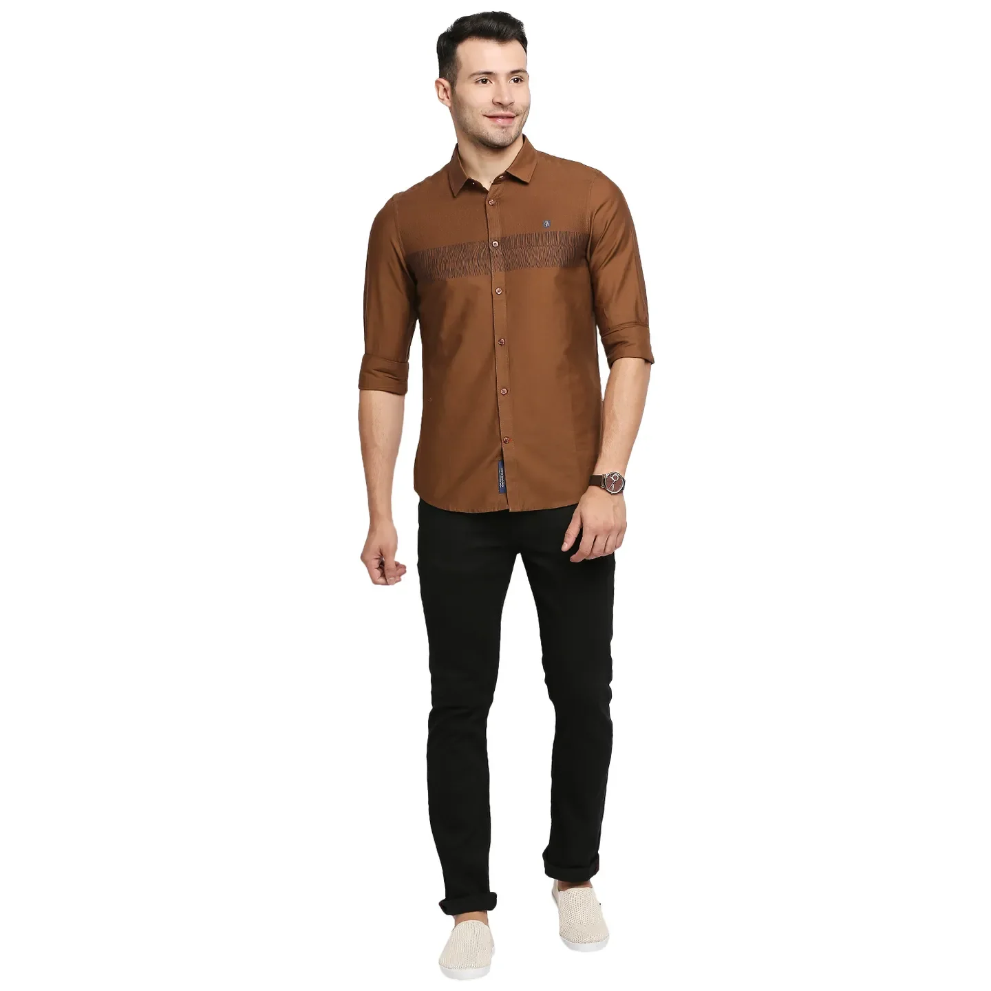 Black Slim Straight Fit Men's Denims by Being Human Clothing - Image 5