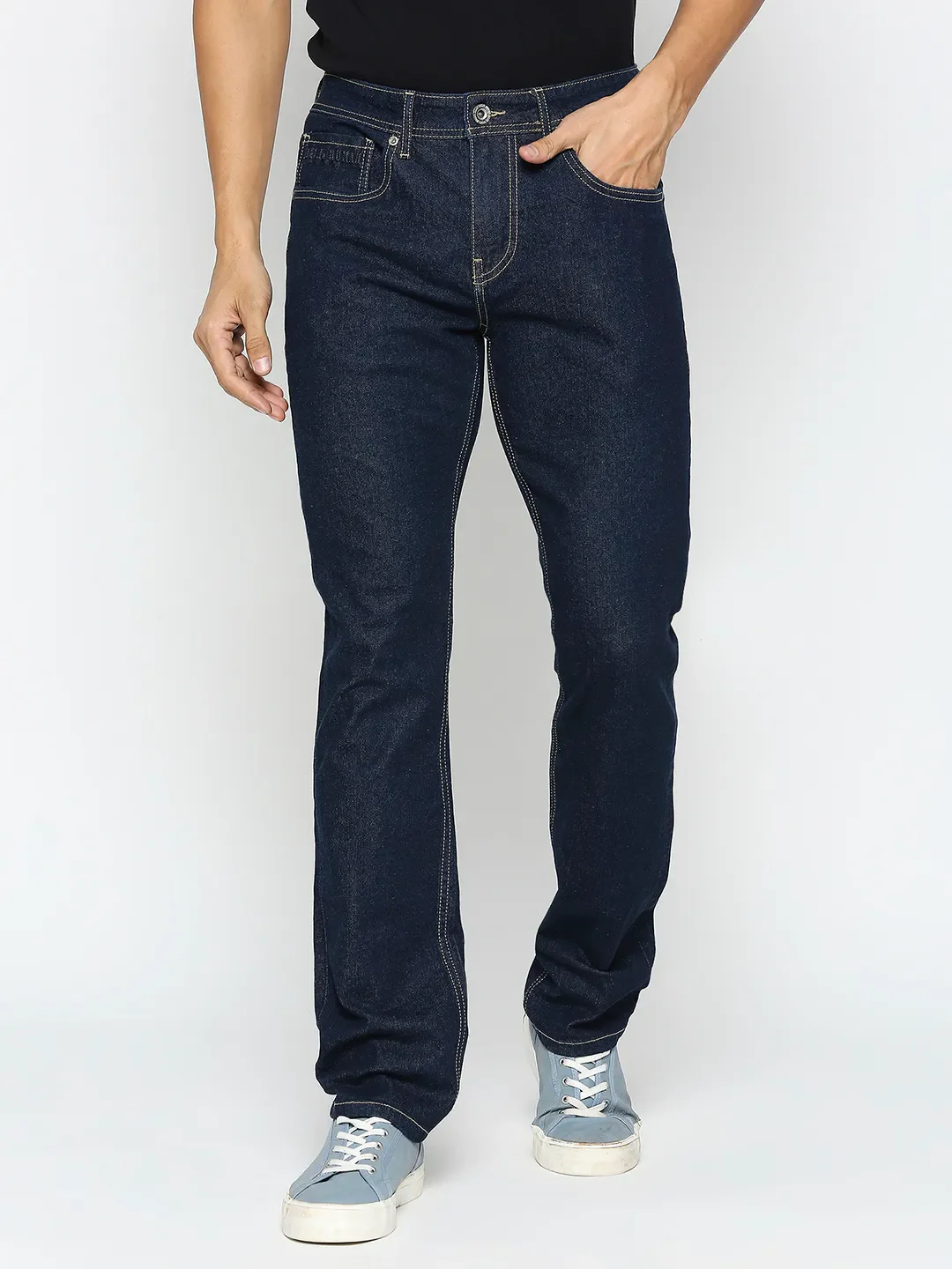 Blue Slim Straight Fit Men's Denims by Being Human Clothing