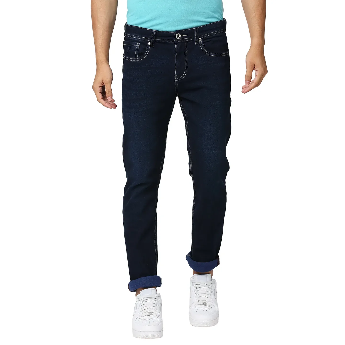 Blue Slim Straight Fit Men's Denims by Being Human Clothing