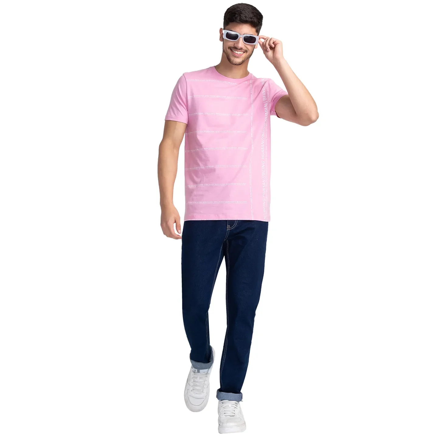 Blue Slim Straight Fit Men's Denims by Being Human Clothing - Image 6