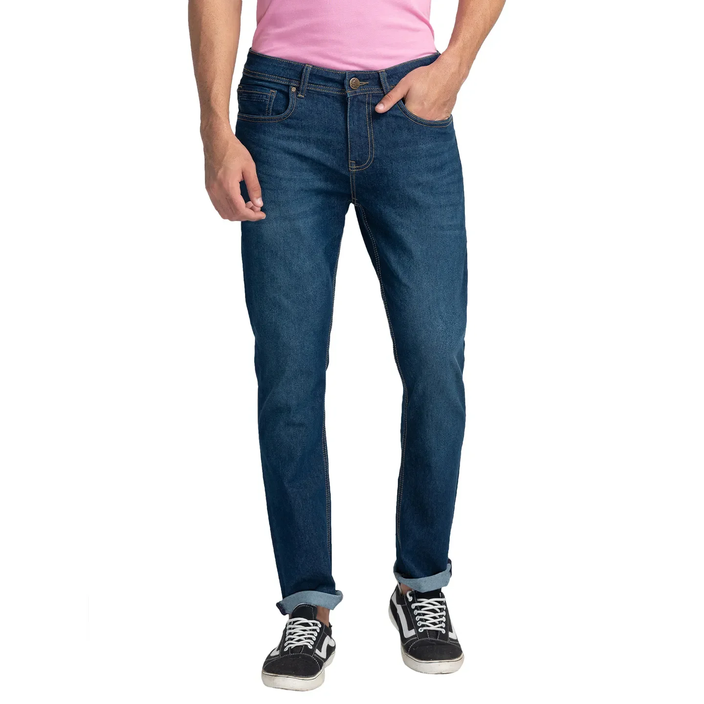 Blue Slim Straight Fit Men's Denims by Being Human Clothing