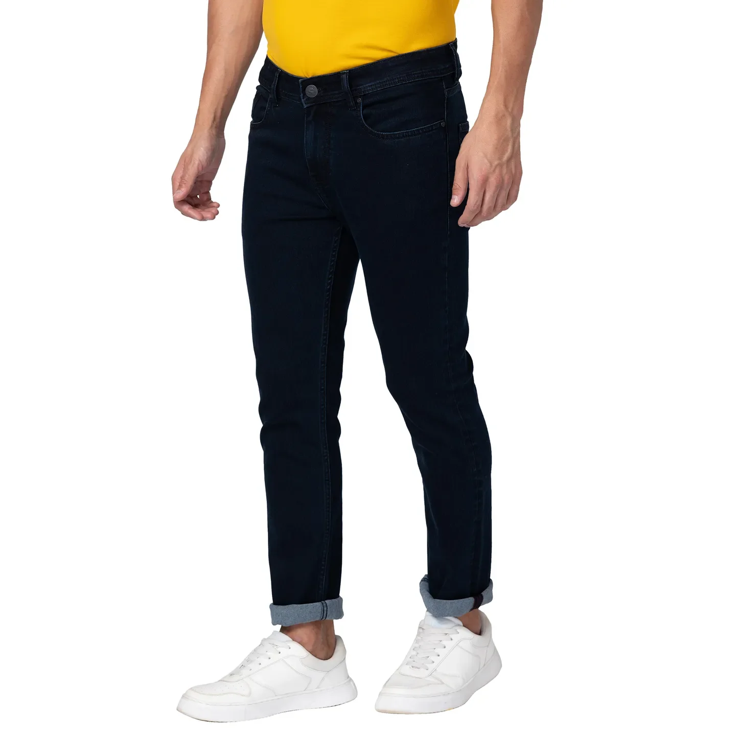 Blue Slim Straight Fit Men's Denims by Being Human Clothing - Image 2