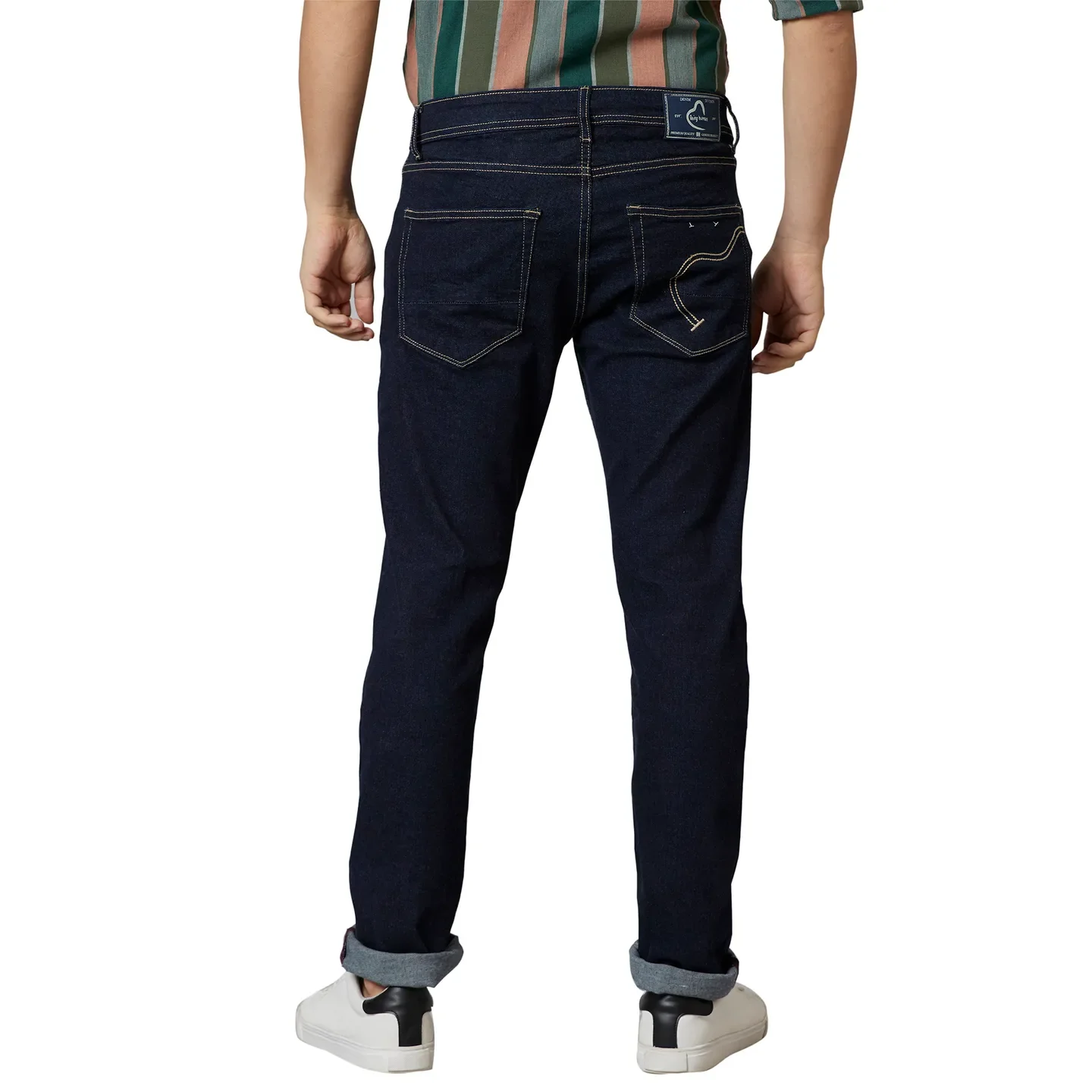 Blue Slim Straight Fit Men's Denims by Being Human Clothing - Image 2