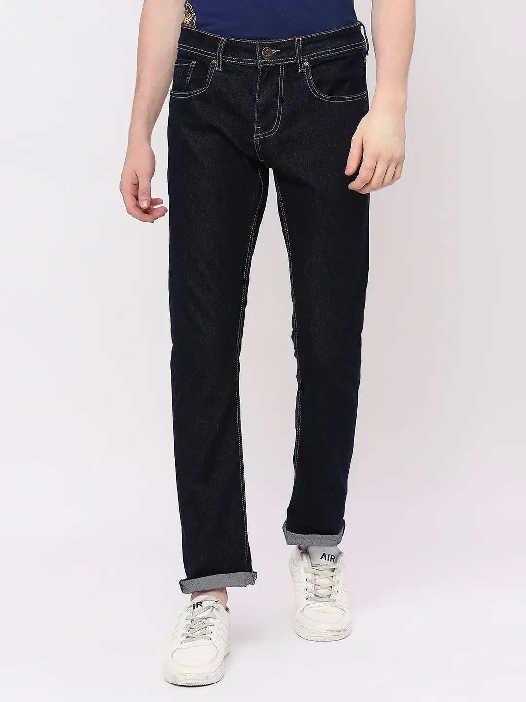 Blue Slim Straight Fit Men's Denims by Being Human Clothing
