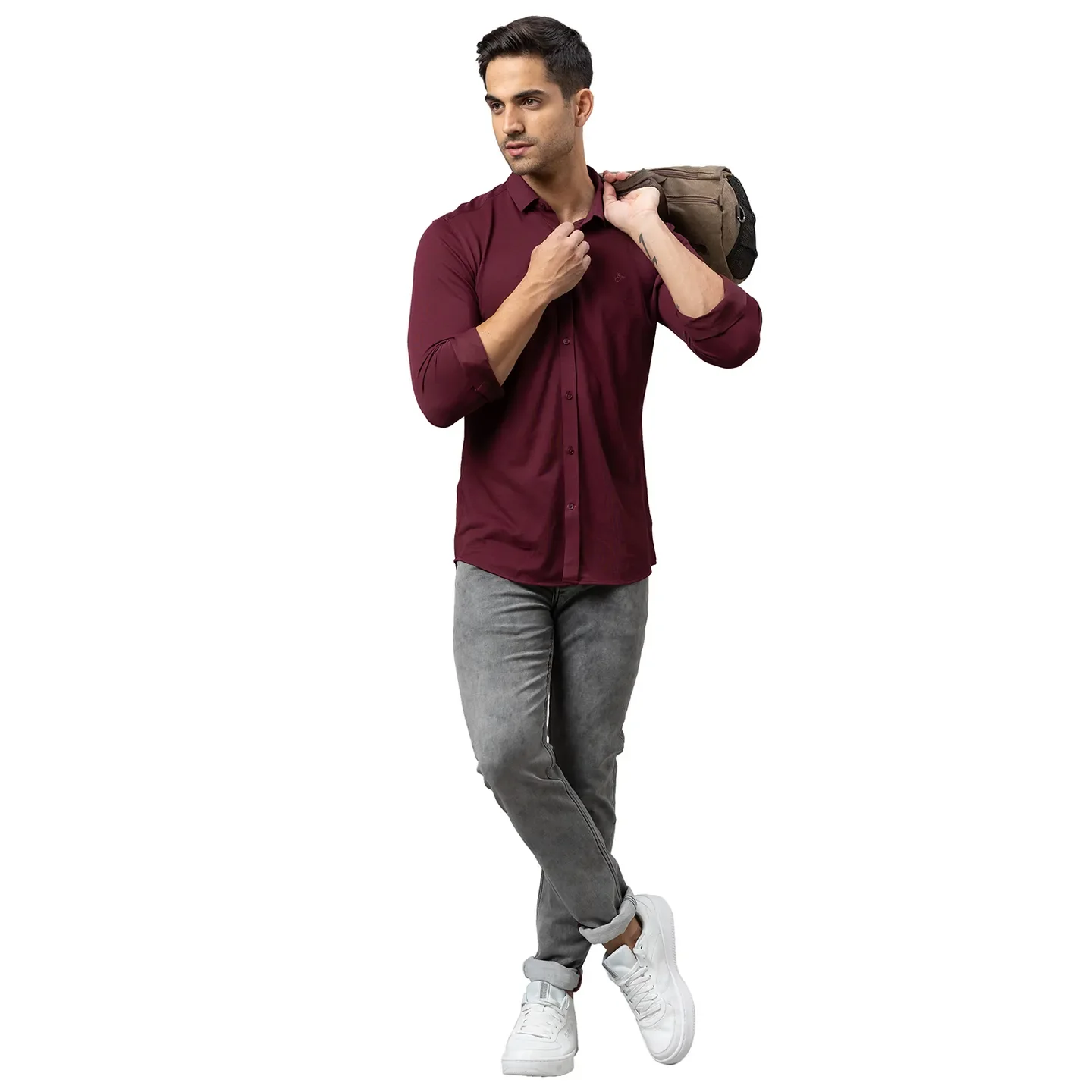 Grey Slim Straight Fit Men's Denims by Being Human Clothing - Image 2