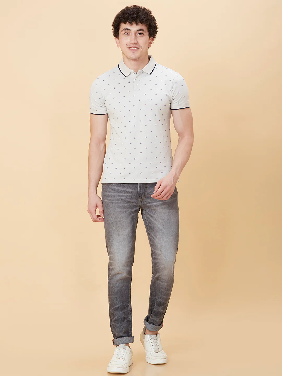 Grey Slim Straight Fit Denims For Men By Being Human Clothing - Image 2