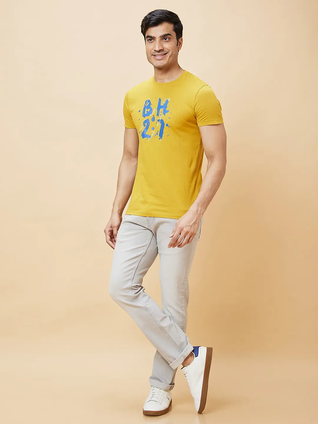 Grey Slim Straight Fit Men's Denims by Being Human Clothing - Image 2