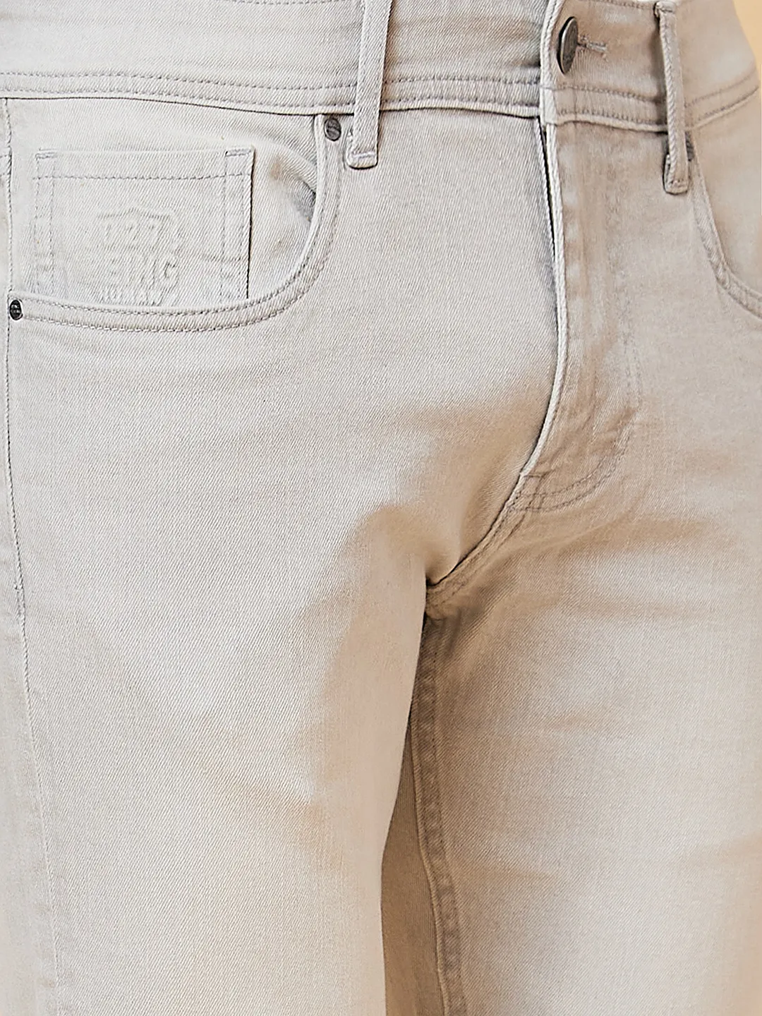 Grey Slim Straight Fit Men's Denims by Being Human Clothing - Image 5