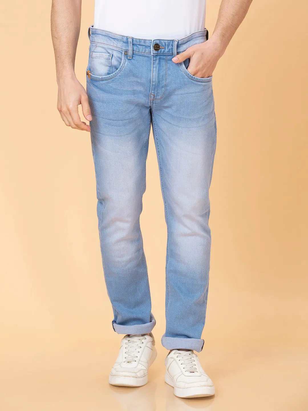 Blue Slim Straight Fit Men's Denims by Being Human Clothing