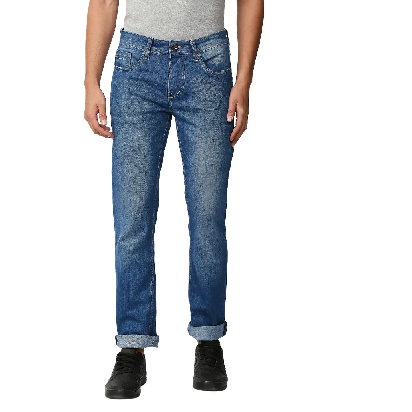 Blue Slim Straight Fit Men's Denims by Being Human Clothing