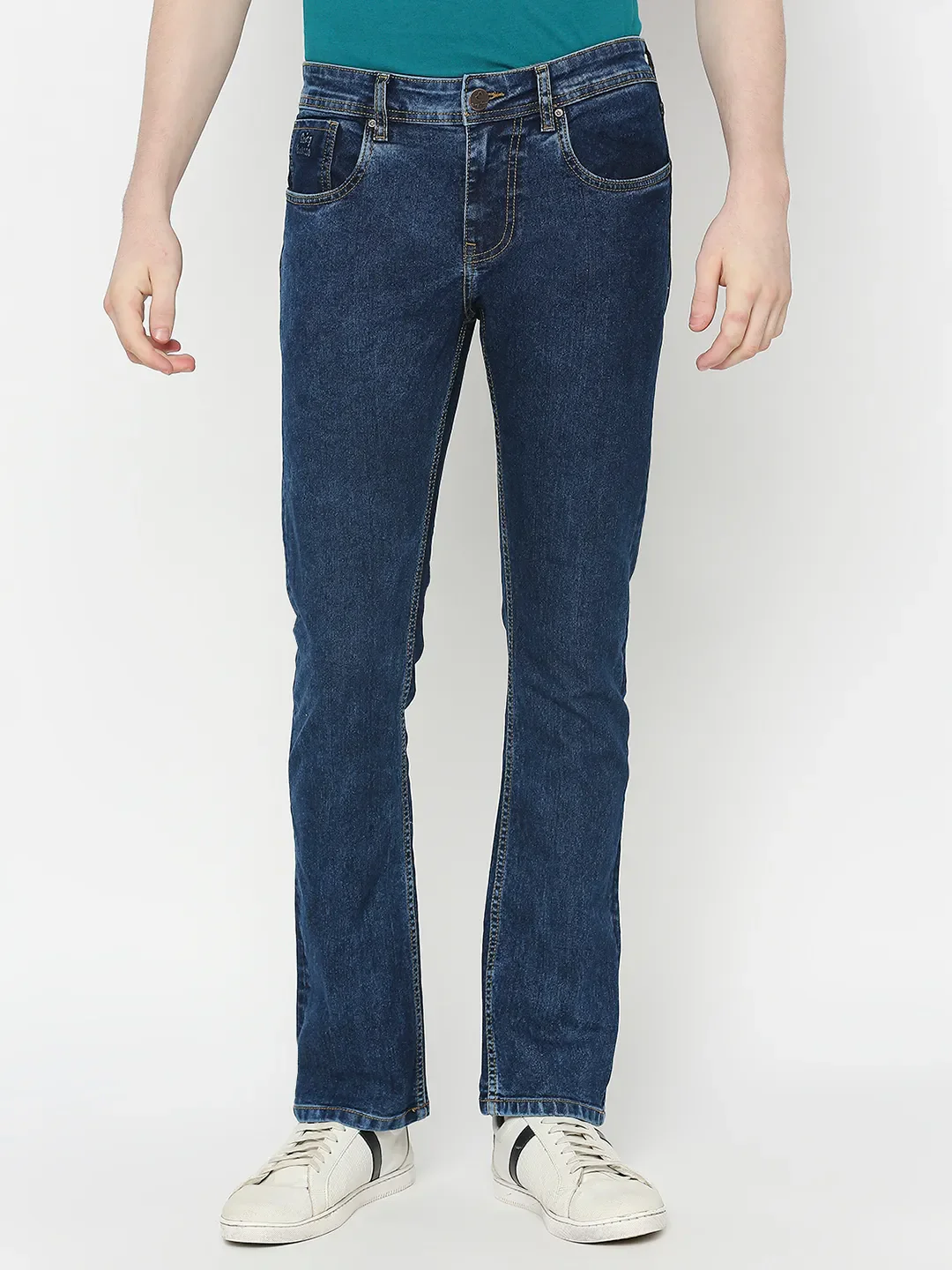 Blue Slim Straight Fit Men's Denims by Being Human Clothing