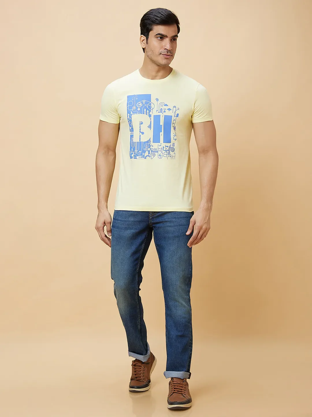 Blue Slim Straight Fit Men's Denims by Being Human Clothing - Image 2