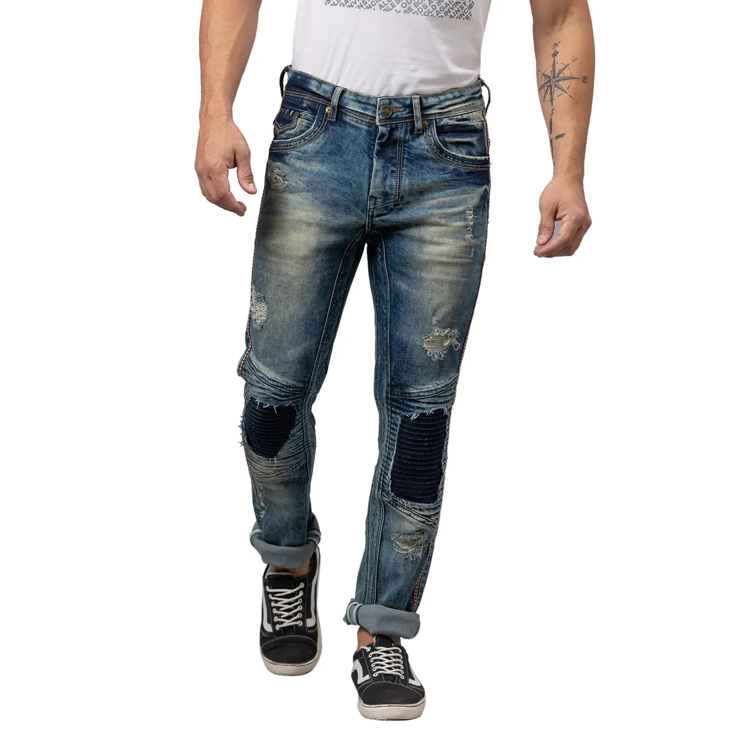 Blue Slim Straight Fit Men's Denims by Being Human Clothing