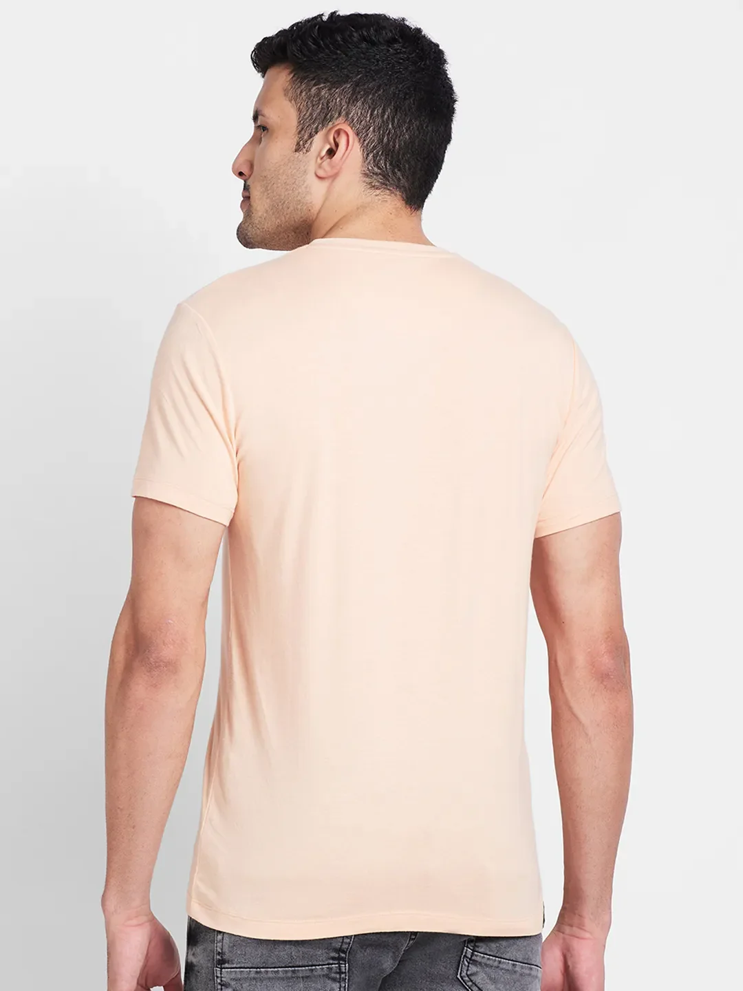 Apricot Regular Fit Round Neck Men's T-Shirt by Being Human Clothing - Image 3