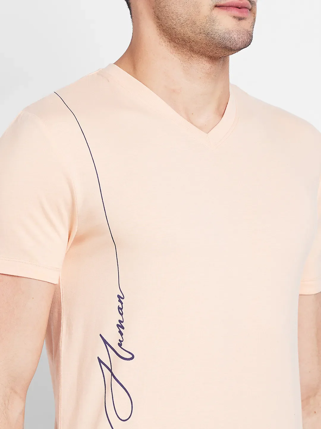 Apricot Regular Fit Round Neck Men's T-Shirt by Being Human Clothing - Image 5
