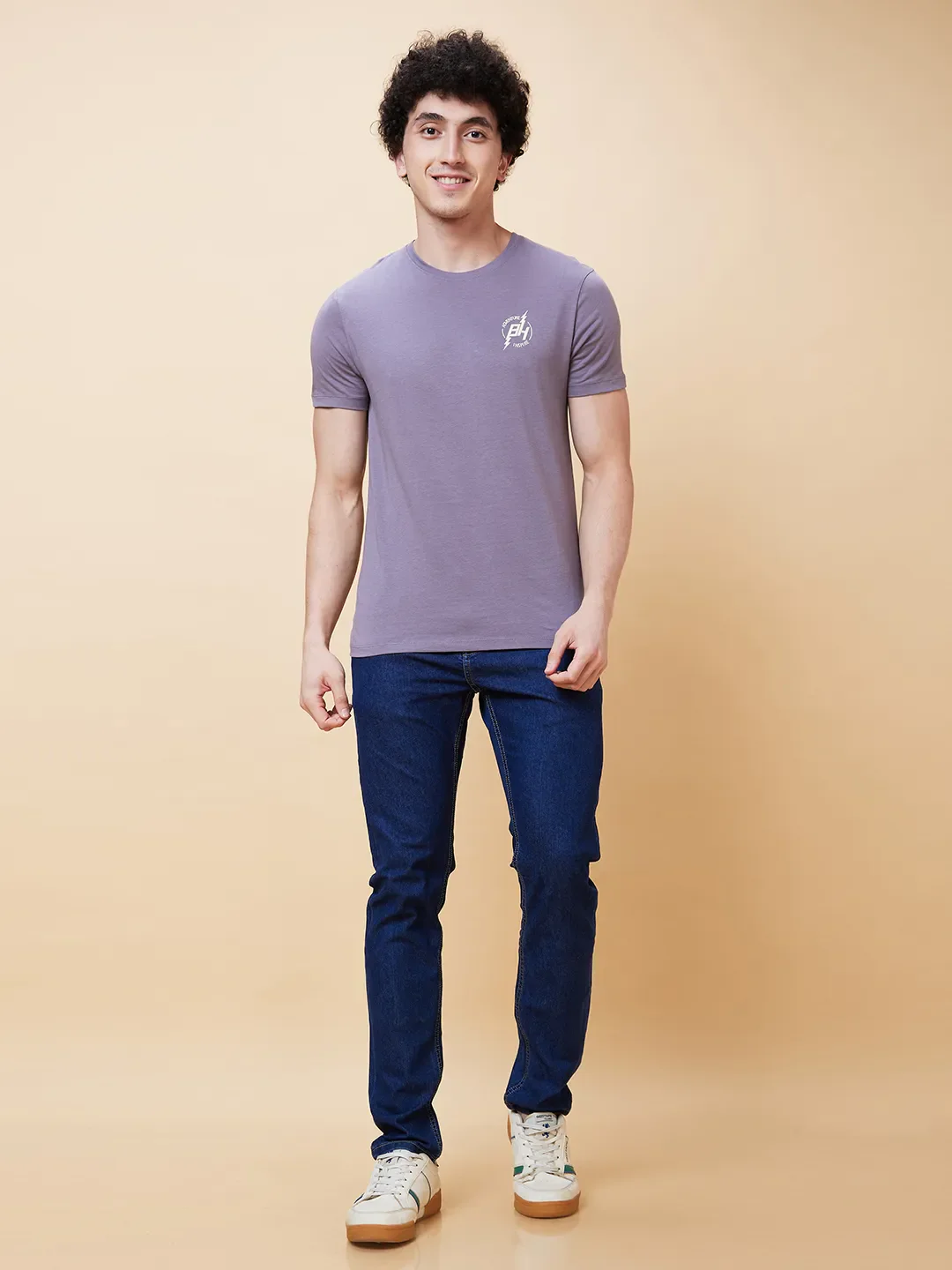 Grey Regular Fit Men's Short Sleeves T-Shirt by Being Human Clothing - Image 2