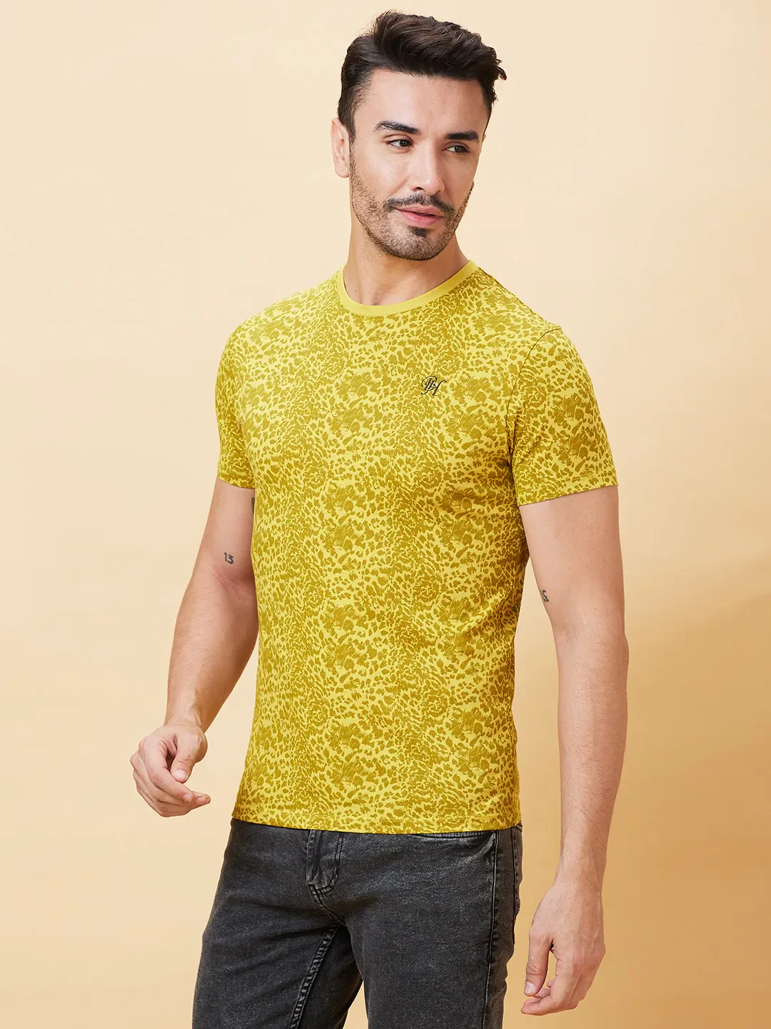 Bamboo Regular Fit Round Neck Men's T-Shirt by Being Human Clothing - Image 4