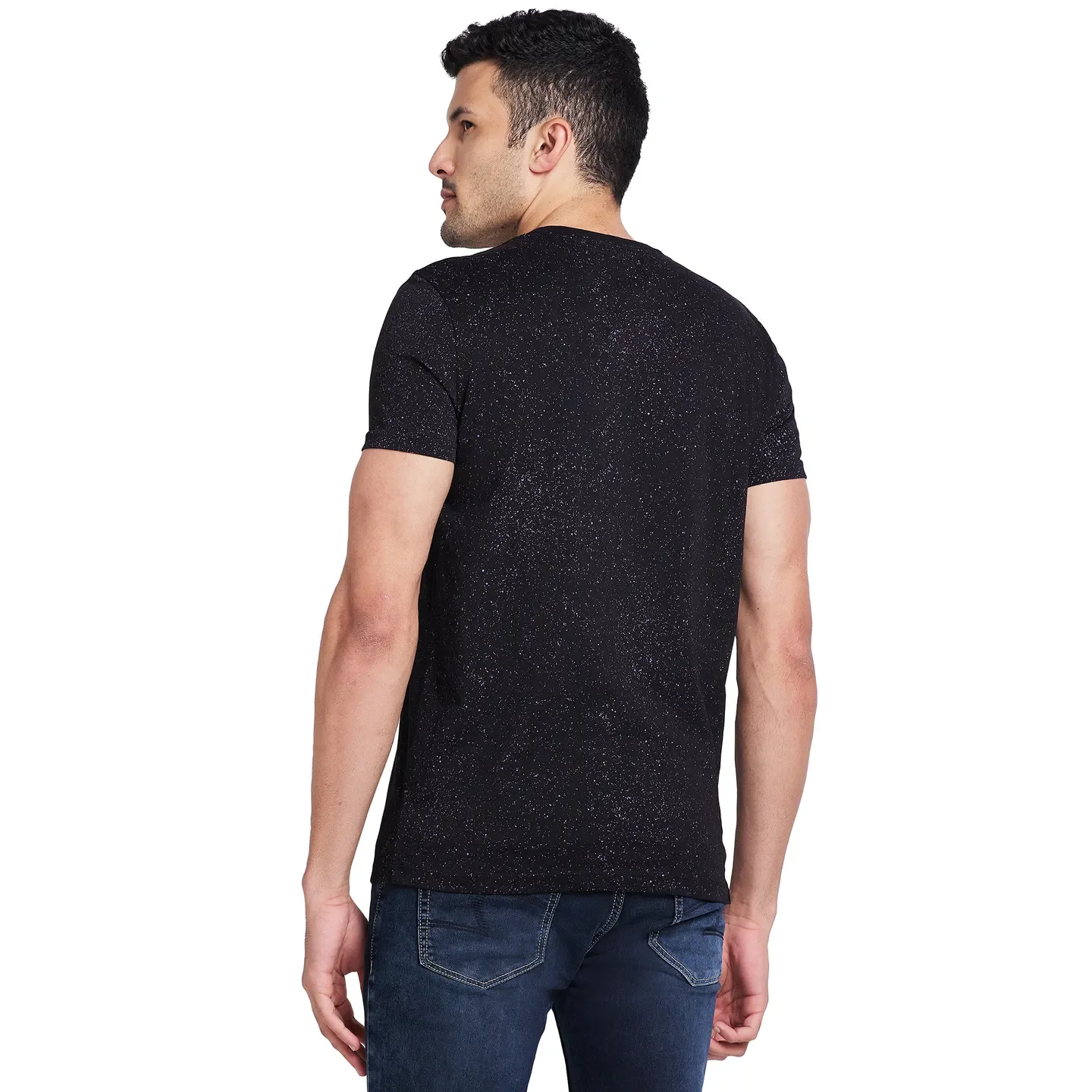 Black Regular Fit Men's Short Sleeves T-Shirt by Being Human Clothing - Image 3