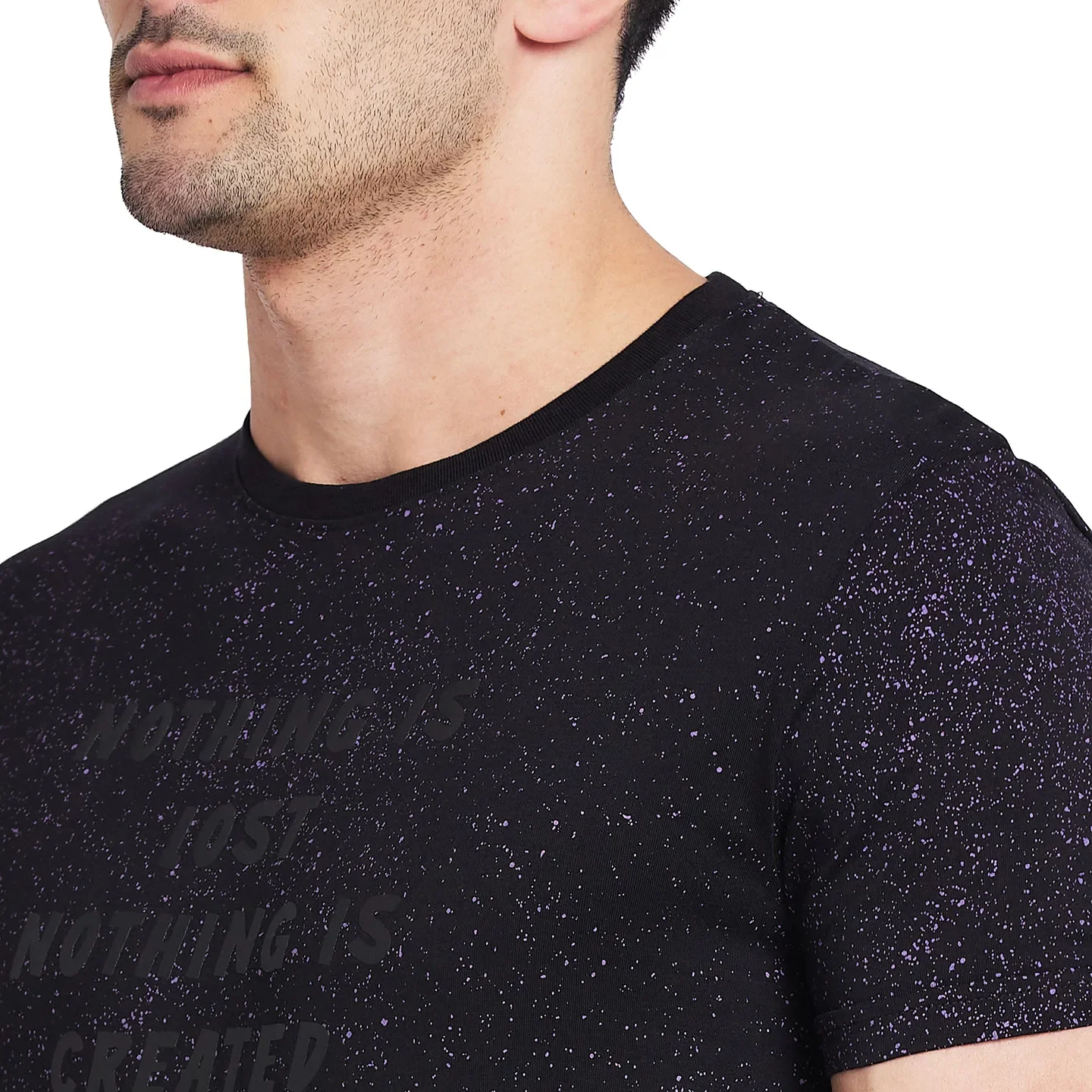 Black Regular Fit Men's Short Sleeves T-Shirt by Being Human Clothing - Image 5