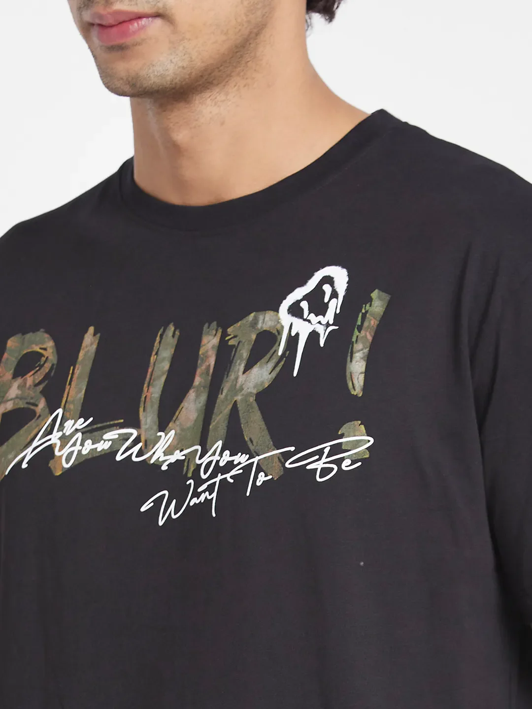 Black Regular Fit Men's Short Sleeves T-Shirt by Being Human Clothing - Image 5