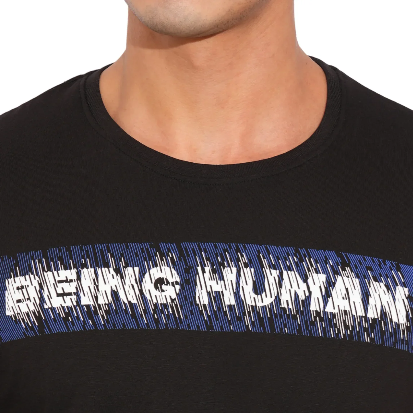 Black Regular Fit Men's T-Shirt By Being Human Clothing - Image 5