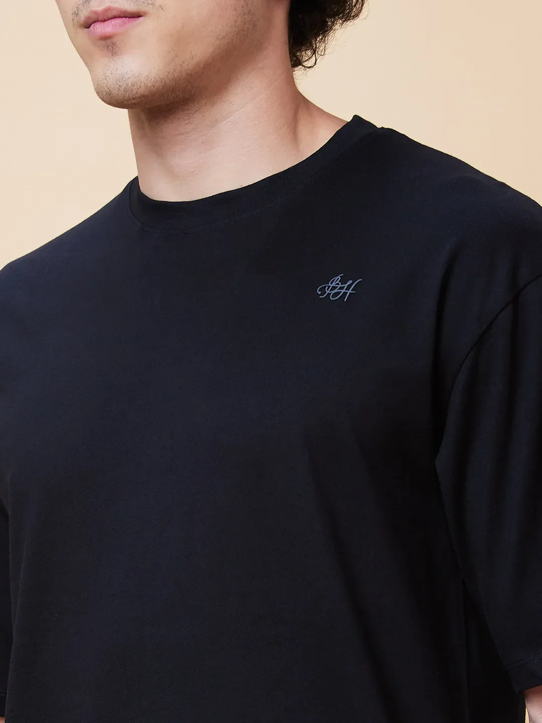 Black Regular Fit Men's Short Sleeves T-Shirt by Being Human Clothing - Image 4