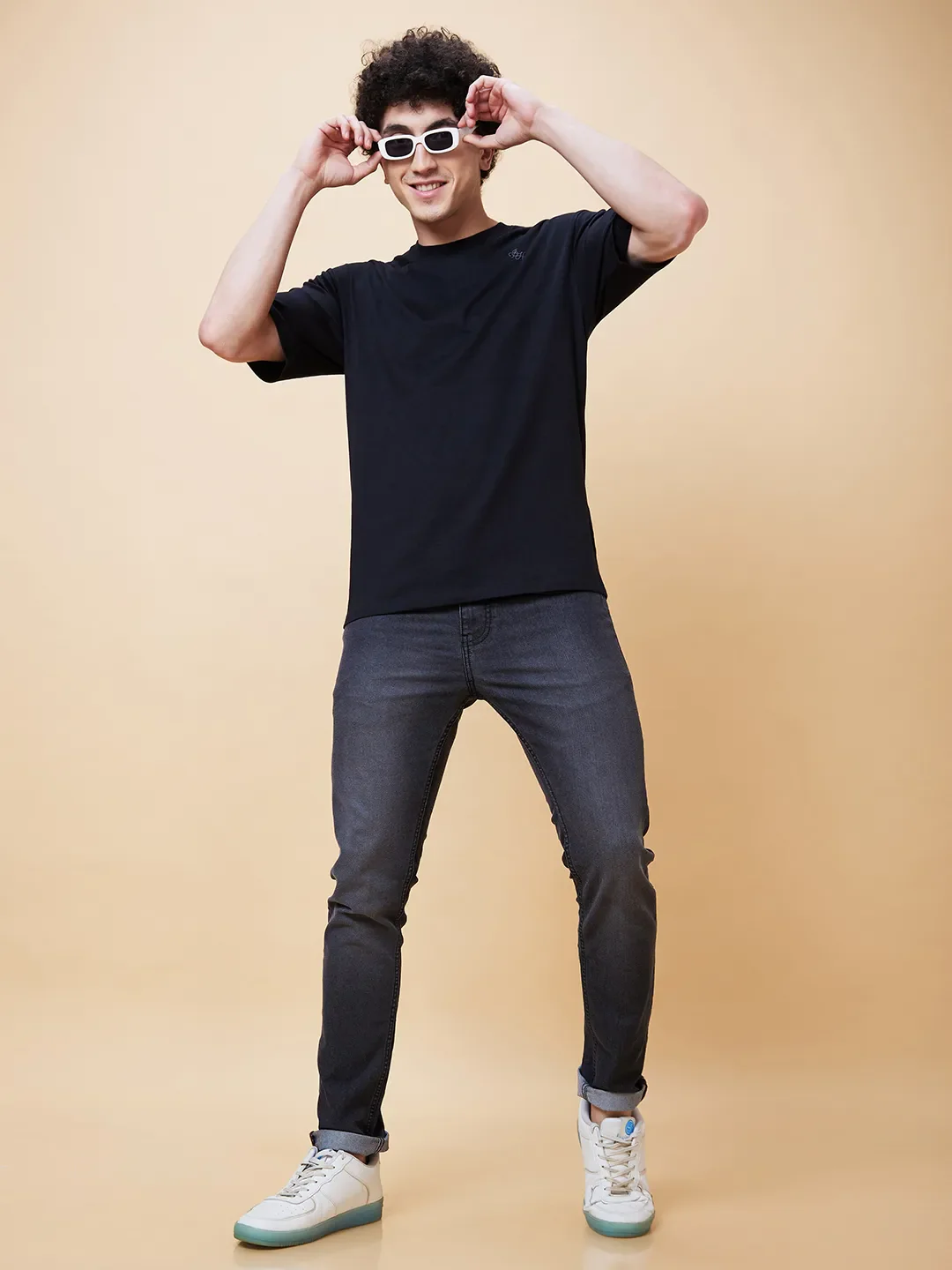 Black Regular Fit Men's Short Sleeves T-Shirt by Being Human Clothing - Image 5